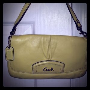 Coach yellow clutch